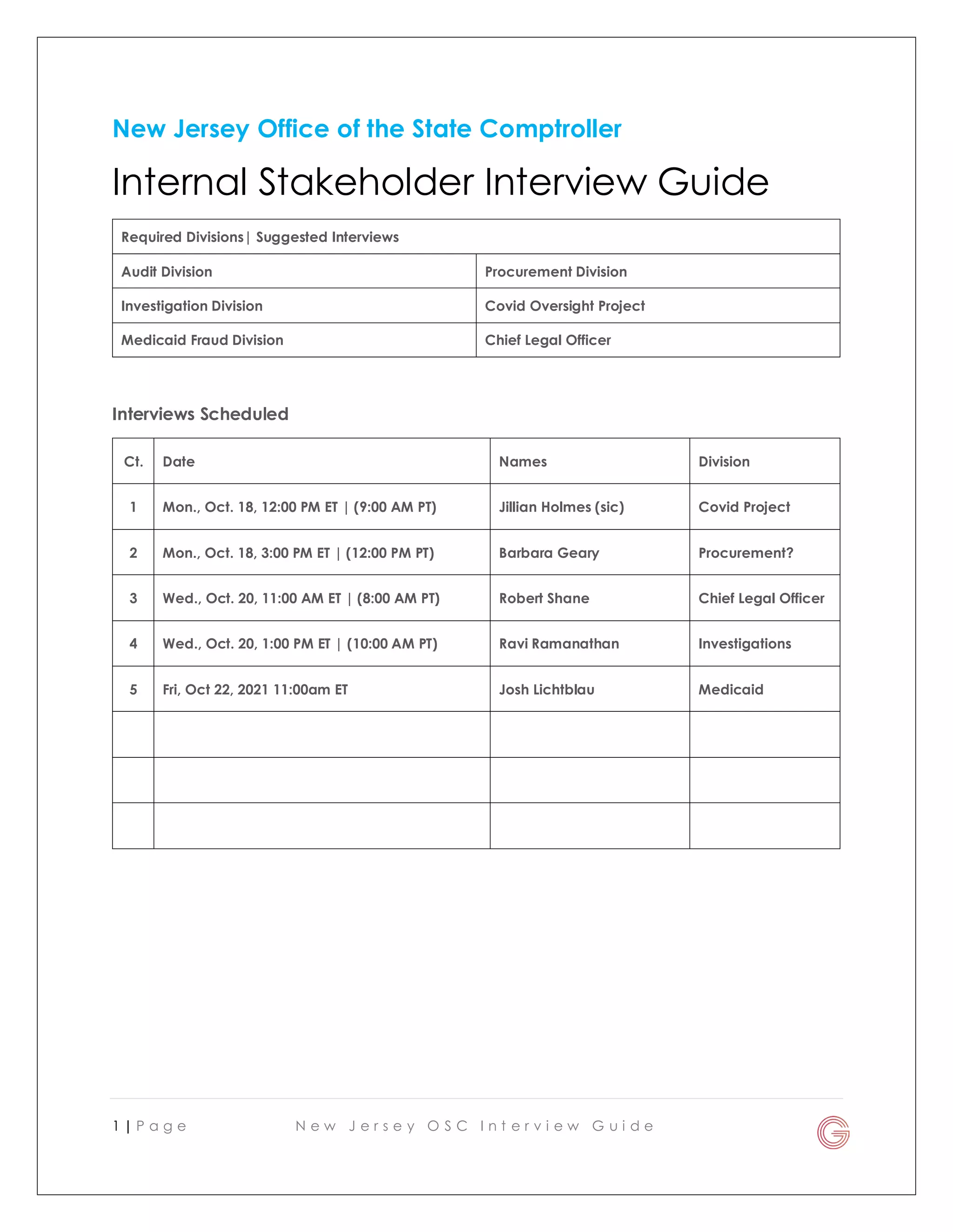 Interview Guide | PDF