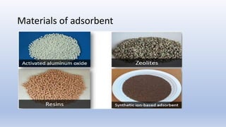 Materials of adsorbent
 