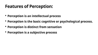 Subjective Process U- 2 PERCEPTION IN ORGANIZATIONAL BEHAVIOUR | PPTX