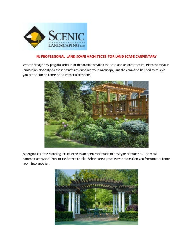 Nj professional landscape architects for landscape carpentary