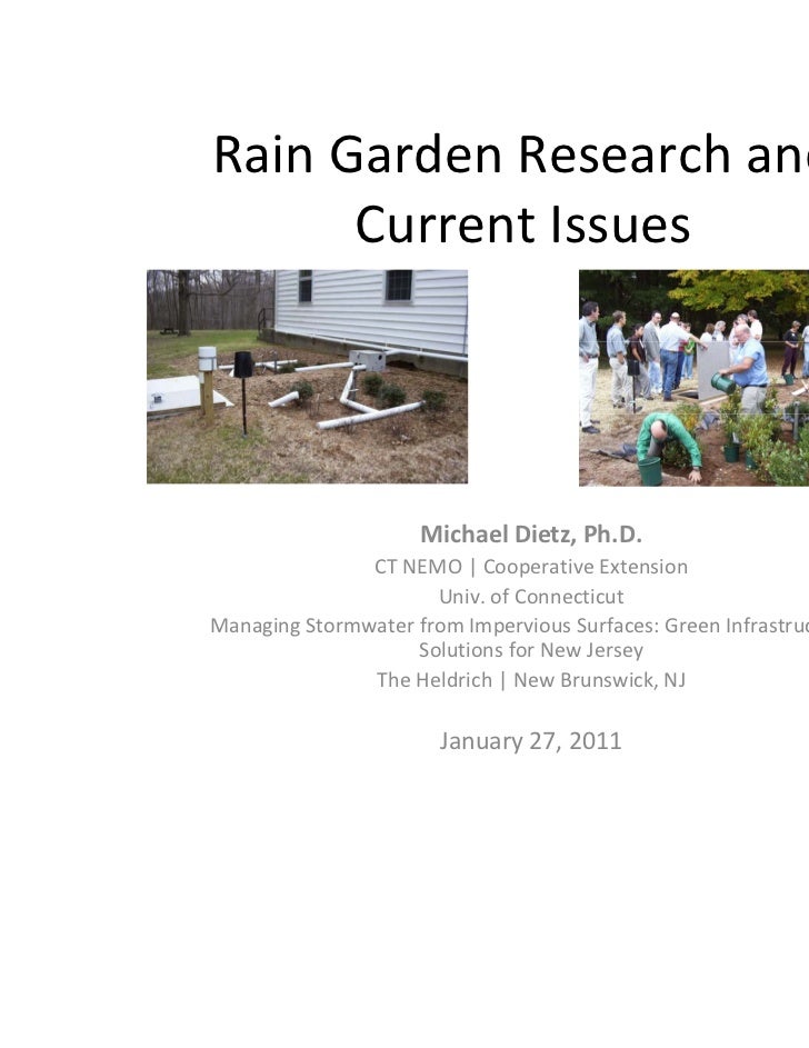 NJ Rain Garden Research