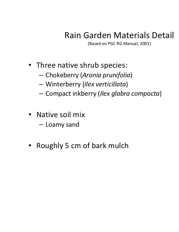 NJ Rain Garden Research
