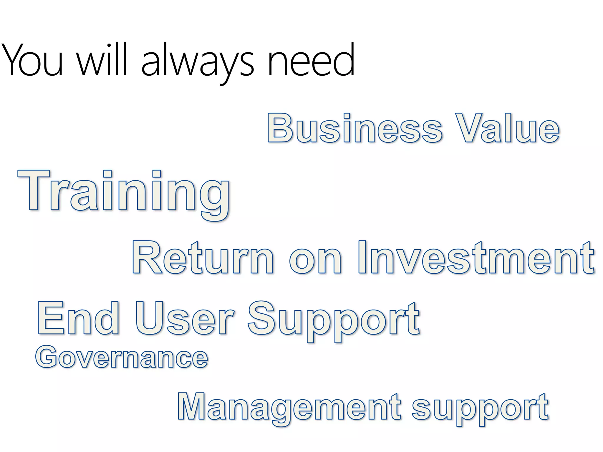 You will always need
 