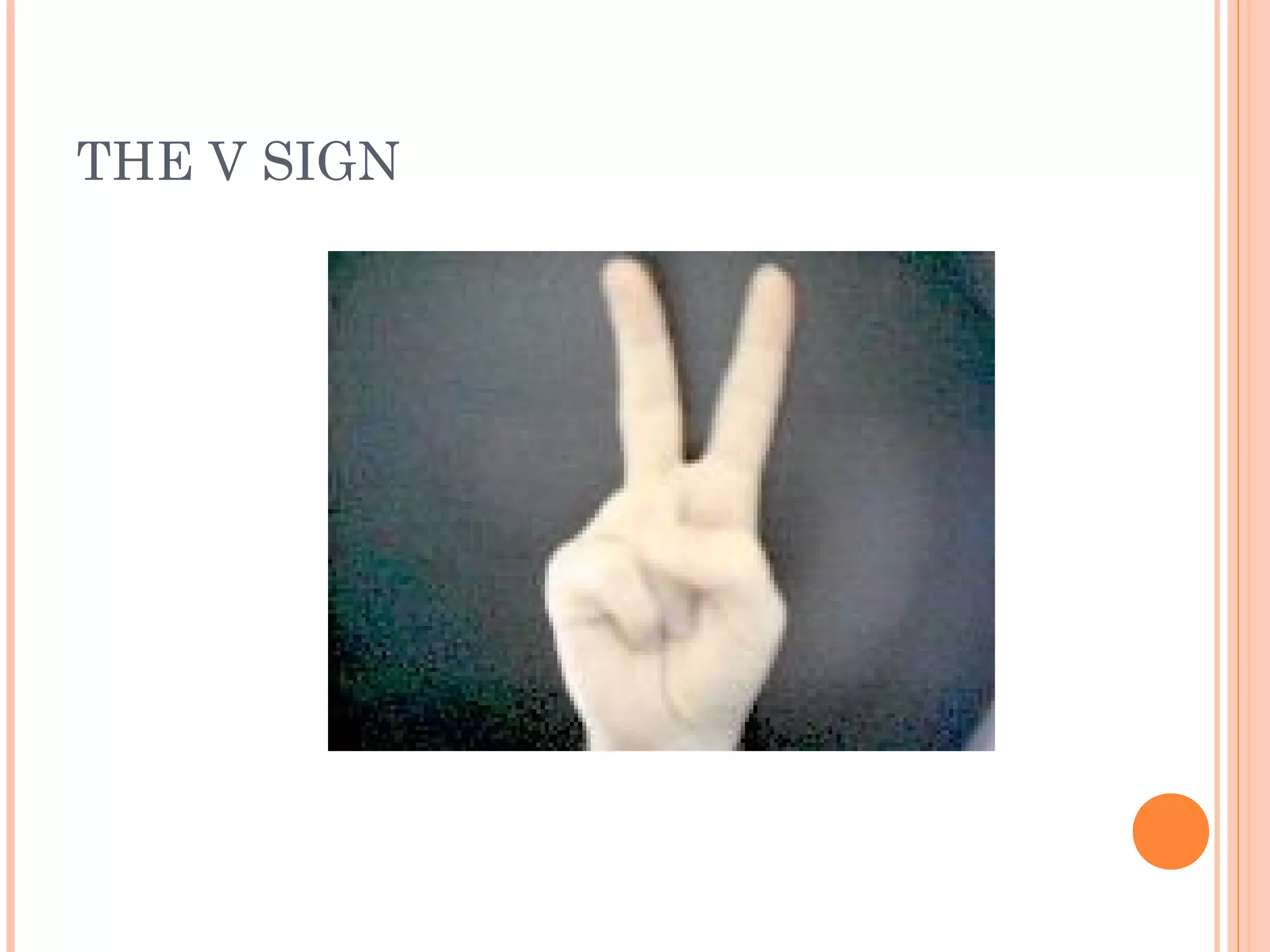 THE V SIGN
 