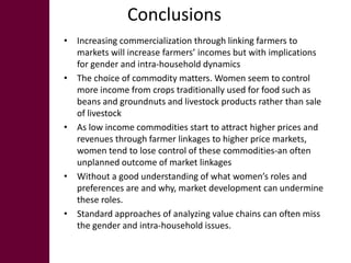 Impacts of commercialization of crop and livestock products on women’s decision making and income management in Uganda and Malawi
