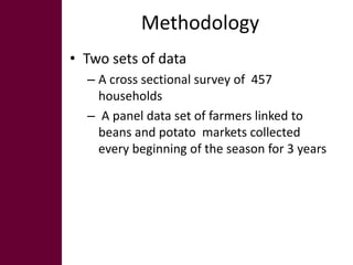 Impacts of commercialization of crop and livestock products on women’s decision making and income management in Uganda and Malawi