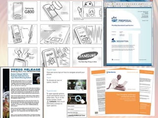 Technical writing is presented in a
designed format.
 