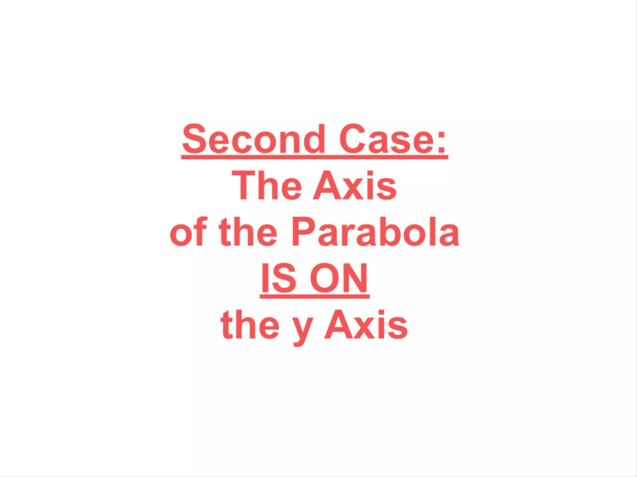 Parabola: from the Graph to the Equation with Innovative Formulas