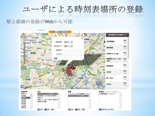 駅と路線の登録がWebから可能
 