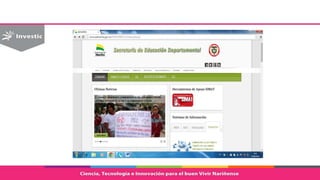 La Investigación como estrategia Pedagógica ONDAS 