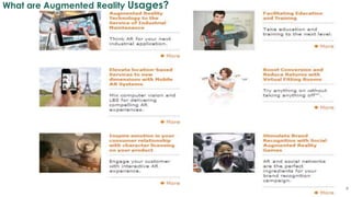 8
What are Augmented Reality Usages?
 