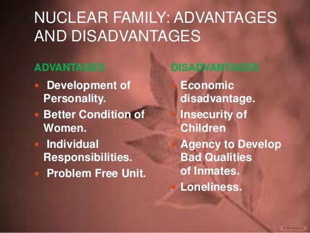 influence of nuclear family to development Family is an essential part of everyone’s development a family can determine who you are going to be and your family values determine what your relationship with others will be like if a family is dysfunctional or abusive it can emotionally scar an individual. influence of nuclear family to development Family is an essential part of everyone’s development a family can determine who you are going to be and your family values determine what your relationship with others will be like if a family is dysfunctional or abusive it can emotionally scar an individual.