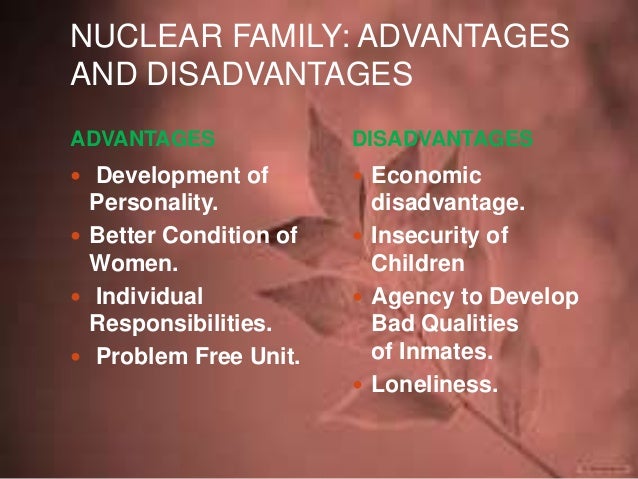 Advantages of nuclear family