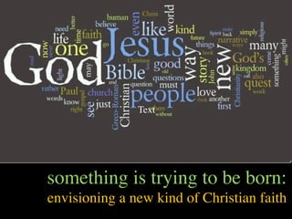 Text




something is trying to be born:
envisioning a new kind of Christian faith
 