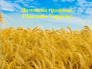 Заможна громада!
Щаслива Україна!
 
