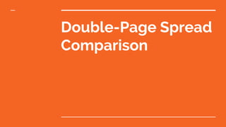Double-Page Spread
Comparison
 