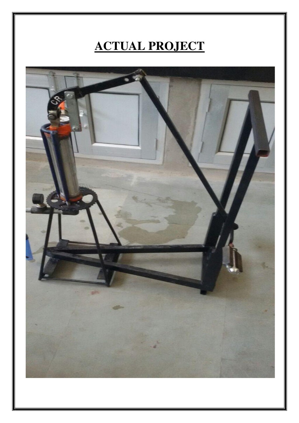 Pedal Powered Water Pump