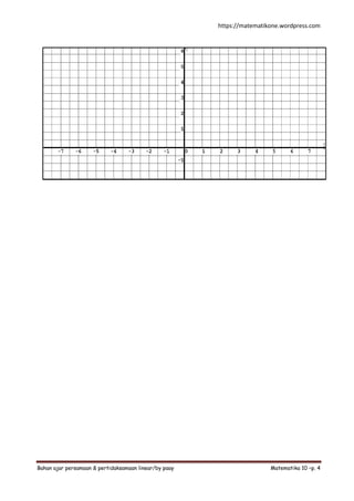 https://matematikone.wordpress.com
Bahan ajar persamaan & pertidaksamaan linear/by paay Matematika 10 –p. 4
 