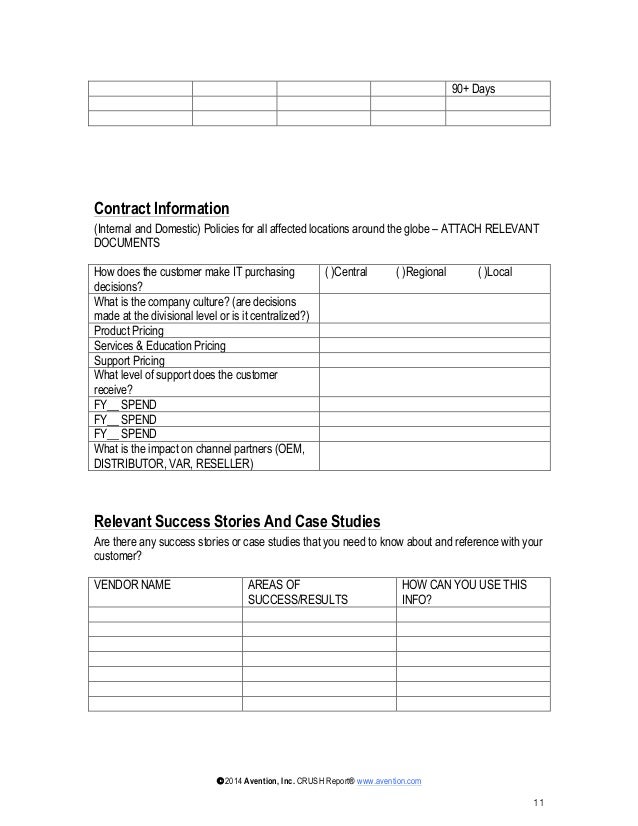 Strategic Account Plan Template