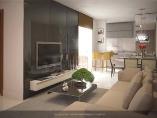 sala de estar e jantar | apartamento 2 quartos

 