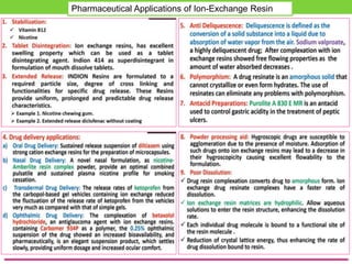 Pharmaceutical Applications of Ion-Exchange Resin
 