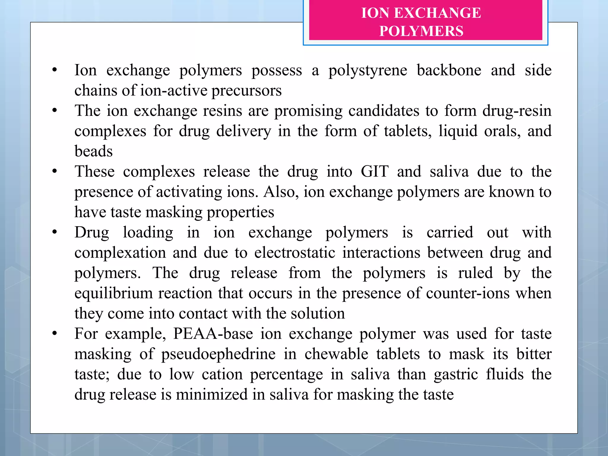 Polymers of Controlled Drug Delivery System | PPTX