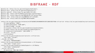 BIBFRAME - RDF
 