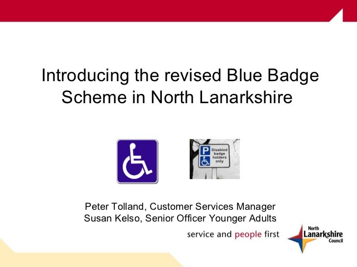Blue Badge Reform Assessments Event North Lanarkshire Council