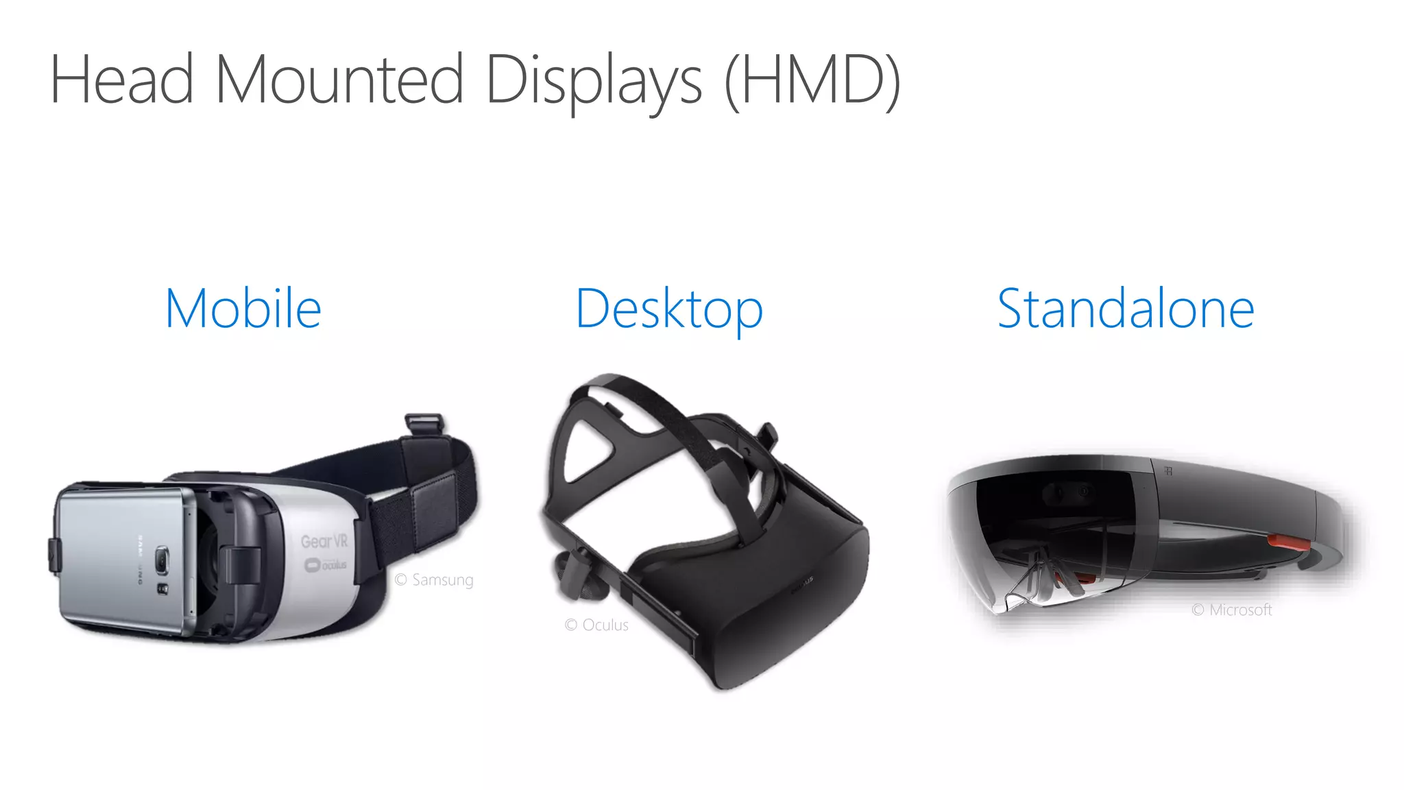 Mobile Desktop Standalone
© Microsoft
© Oculus
© Samsung
 