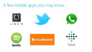 A few mobile apps you may know…
 