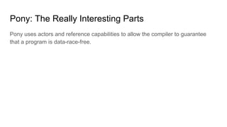 The Pony Programming Language | PDF
