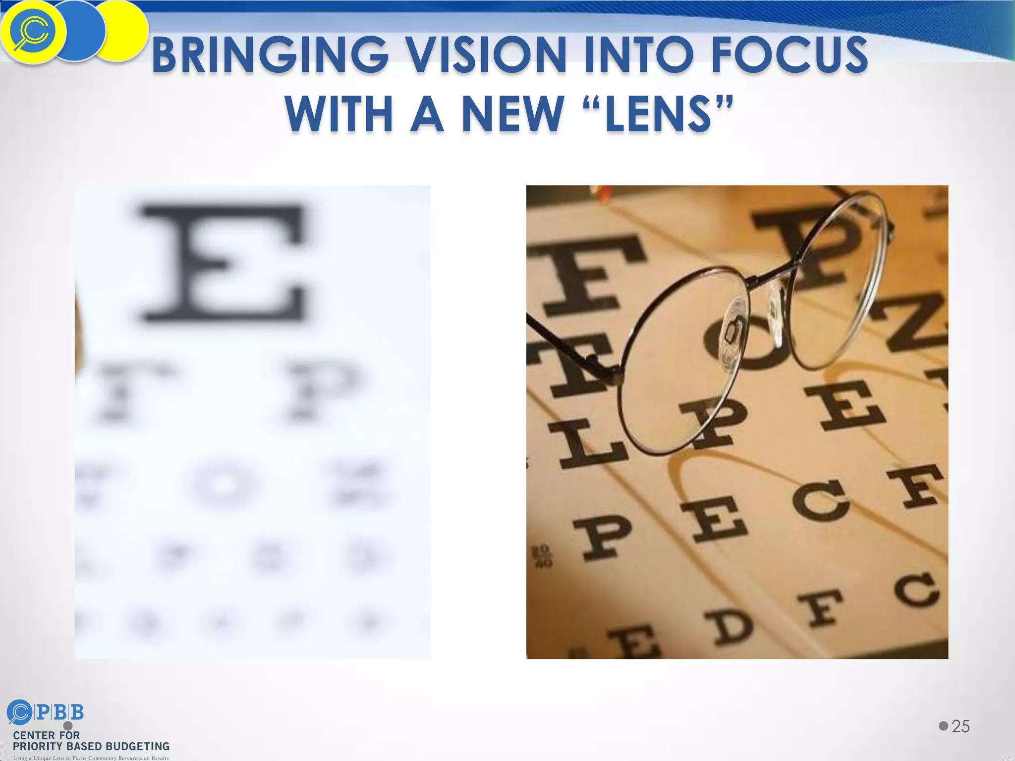 BRINGING VISION INTO FOCUS
WITH A NEW “LENS”

25

 