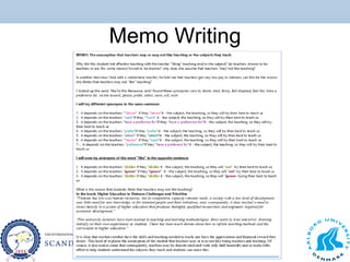 Memo Writing
 