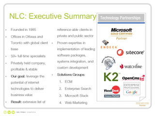 NLC: Executive Summary Technology Partnerships 