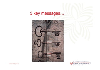 3 key messages…
 