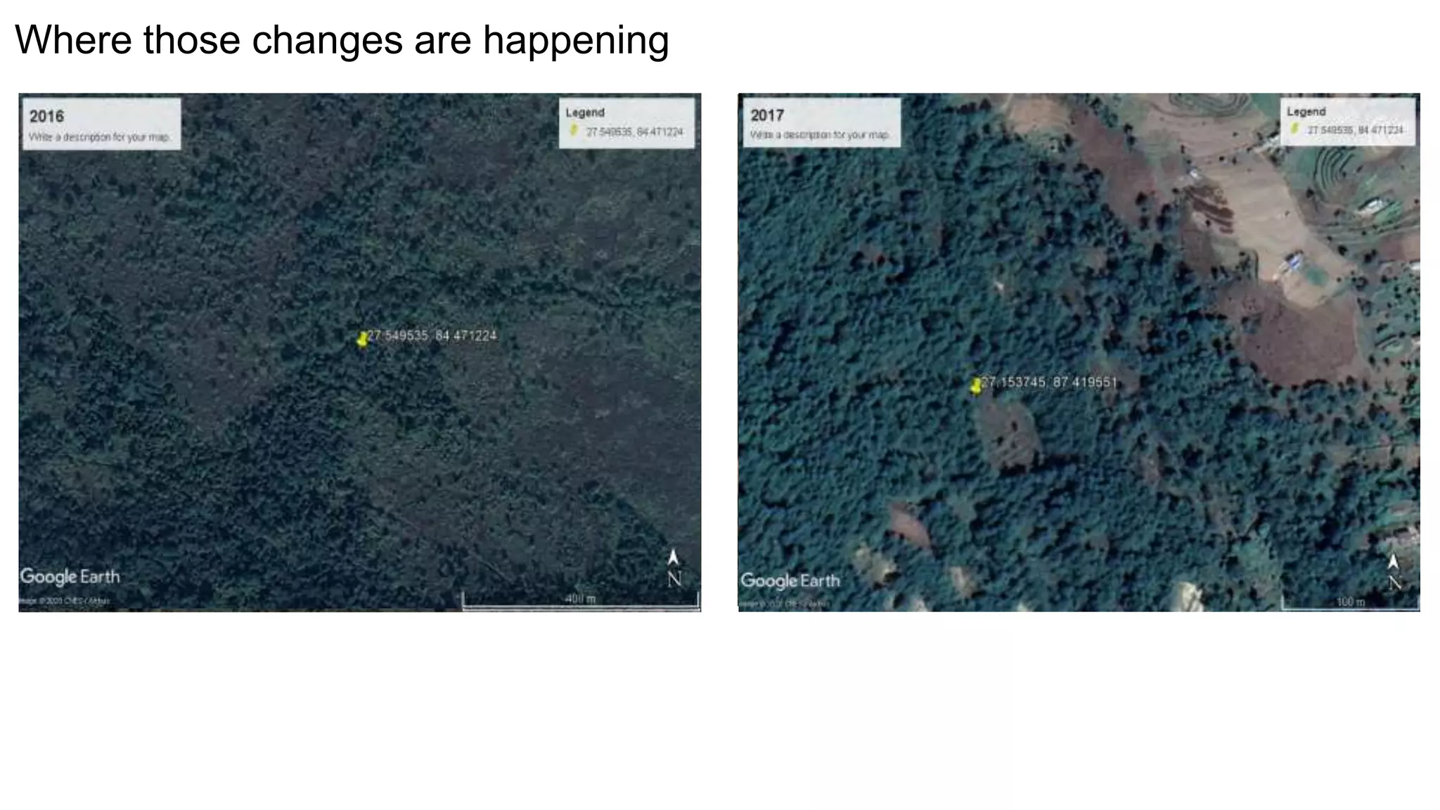 Where those changes are happening
 