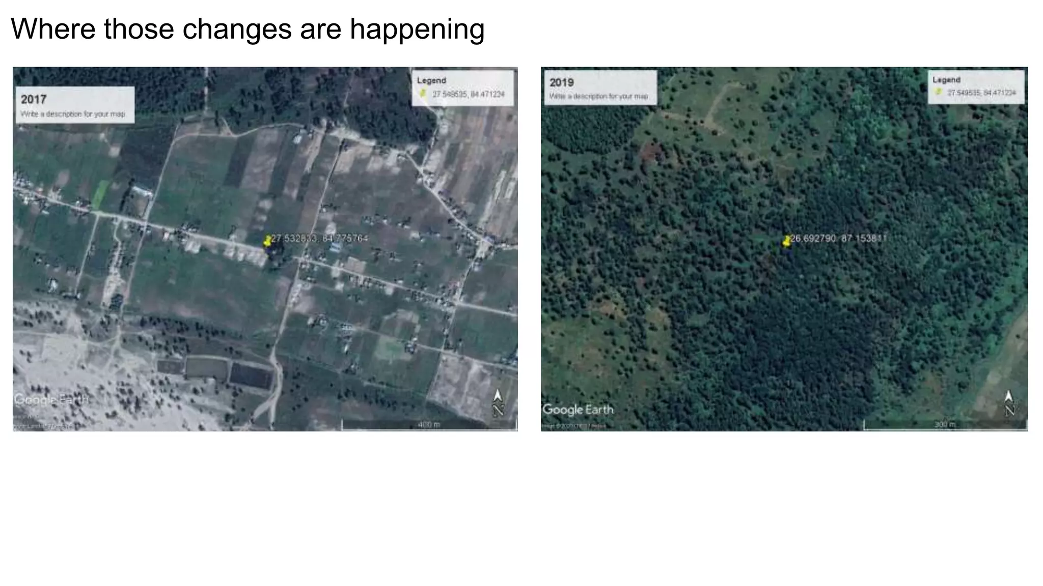 Where those changes are happening
 