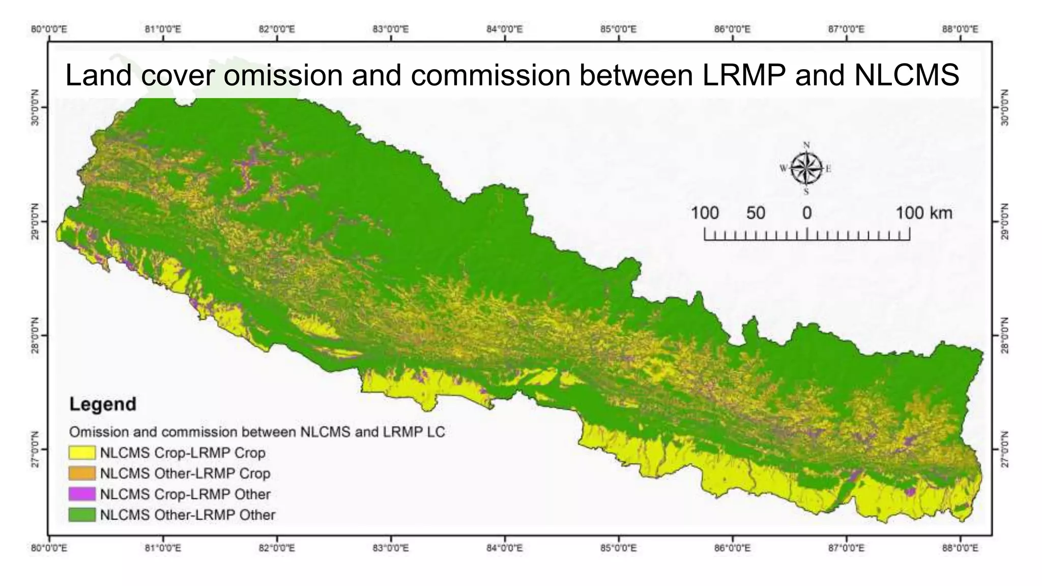 Land cover omission and commission between LRMP and NLCMS
 