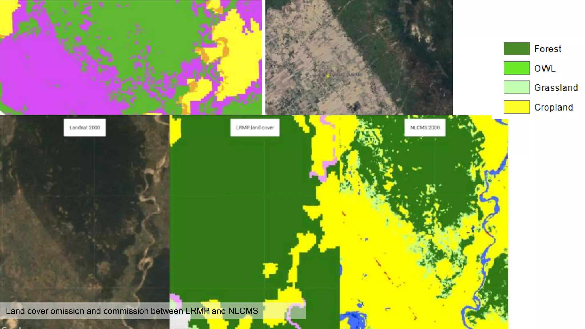 Land cover omission and commission between LRMP and NLCMS
 