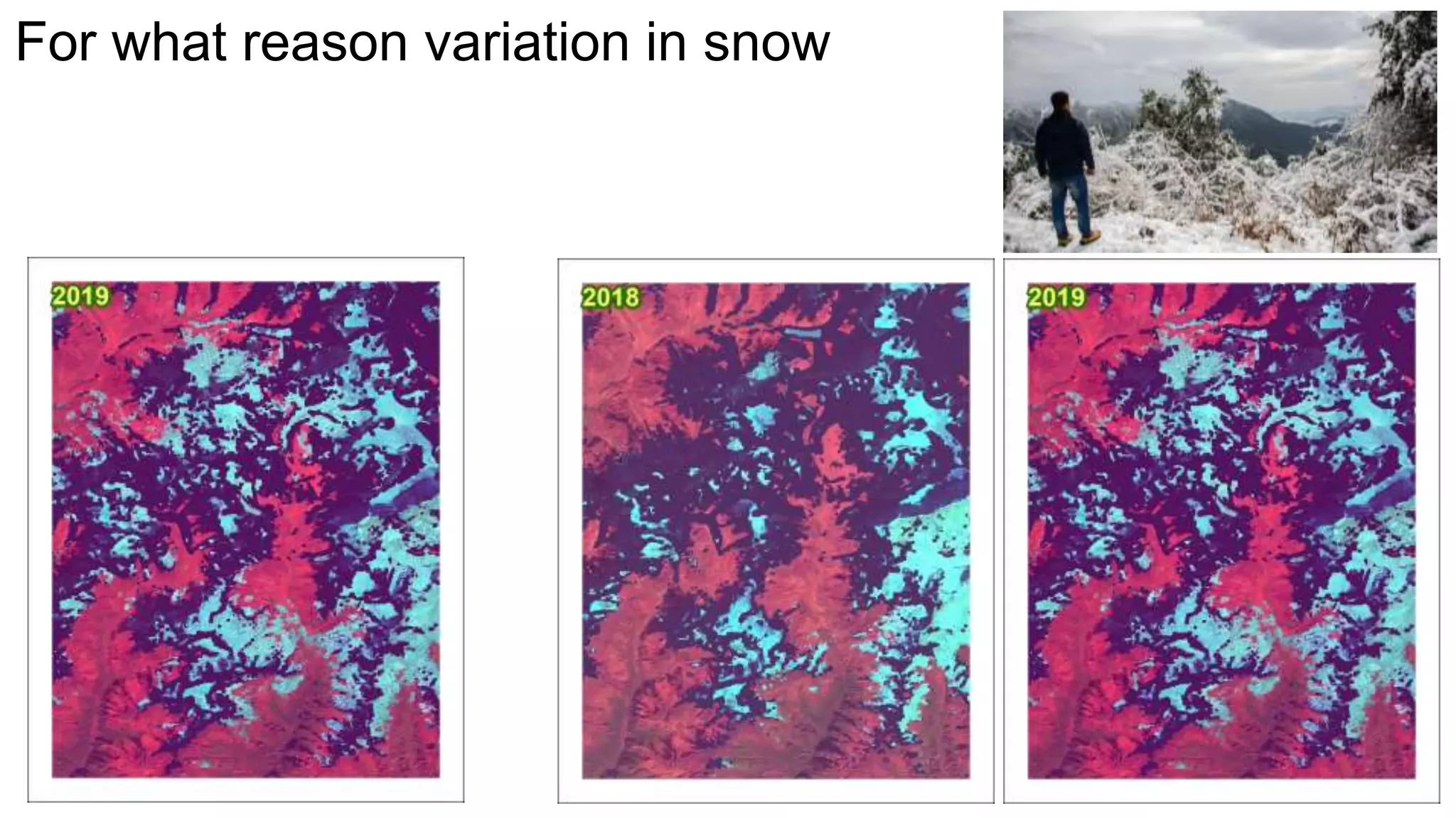 For what reason variation in snow
 