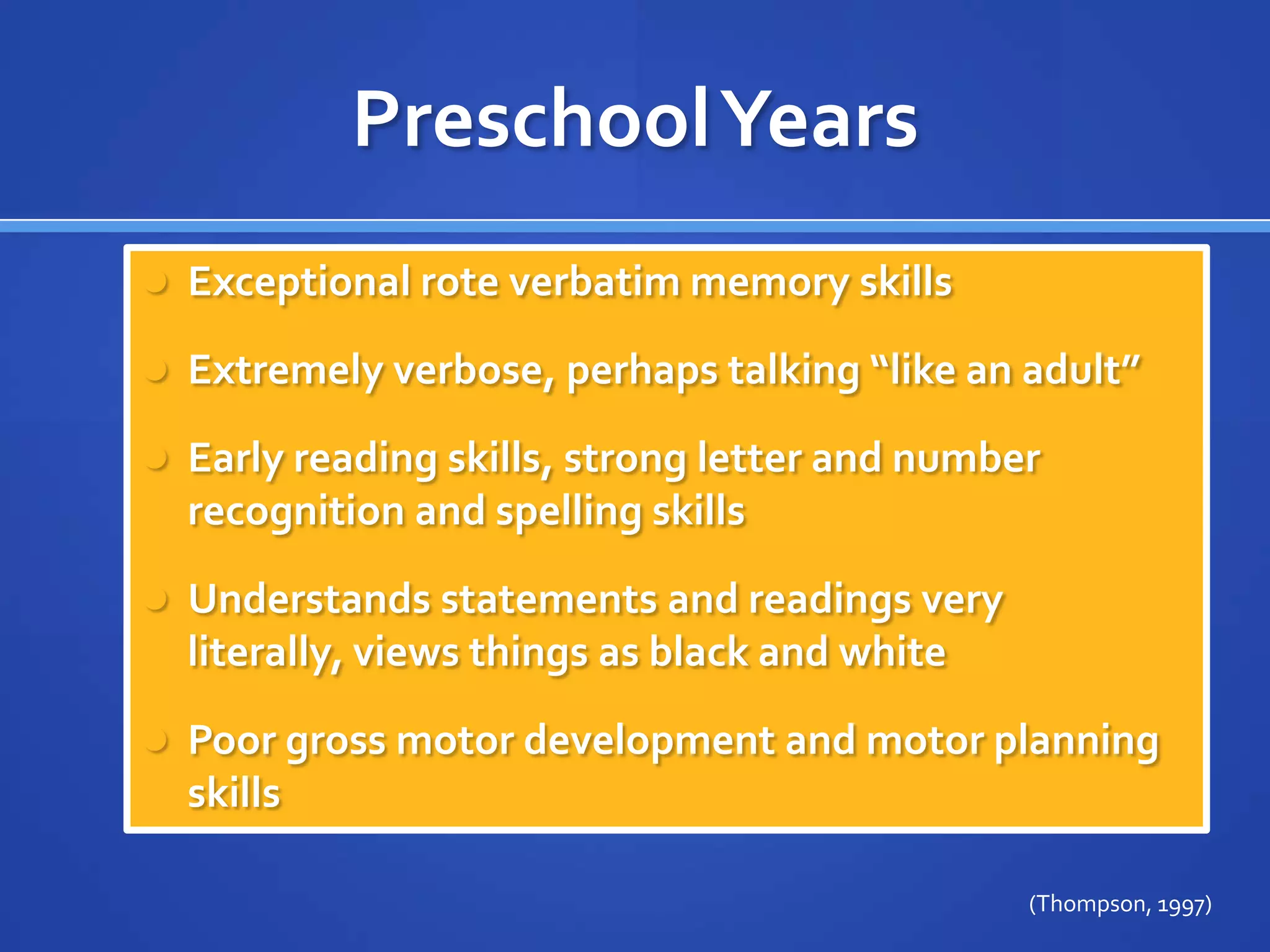 Specializations of the Right Brain1.	Complex and Nonlinguistic Perceptual TasksAuditory abilities to recognize pitch and melodyVisual discrimination such as the ability to recognize faces, identify complex geometric shapesVisual-Spatial abilities necessary for depth perception, spatial location, mental rotation, visual perspective takingVisual-Motor abilities such as tracing mazes and block designSpatial memory to recall complex spatial relationshipsTime perceptionMany of these abilities are essential to successful social communication.(Palombo, 2006, p. 45)