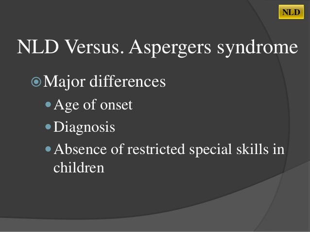 Nld Vs Aspergers Chart