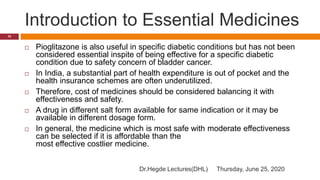 National List of Essential Medicines & Rational Drug Use | PPTX