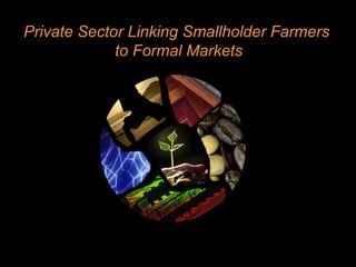 Private Sector Linking Smallholder Farmers  to Formal Markets 