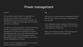 Android vs ios System Architecture in OS perspective | PPTX