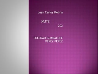 Juan Carlos Molina
NLITE
202
SOLEDAD GUADALUPE
PEREZ PEREZ
 