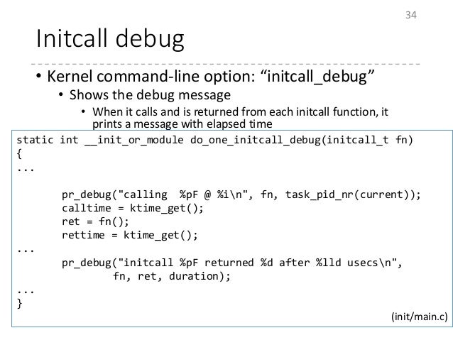 Image result for calling sequence of initcall in linux kernel