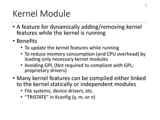 Linux Kernel Module - For NLKB | PPTX