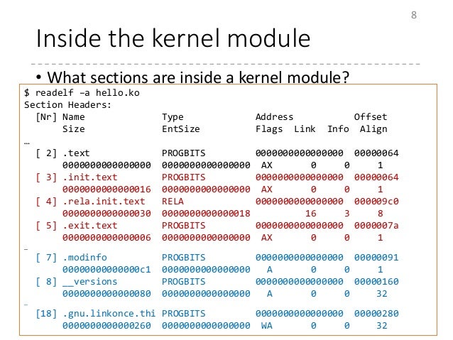 Linux kernel modules. Linux kernel modules