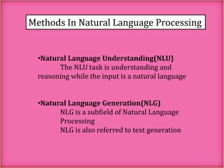 Linguistic And Language Processing

Linguistic is the science of language. It study includes
•Sounds(phonology),

•Word fo...